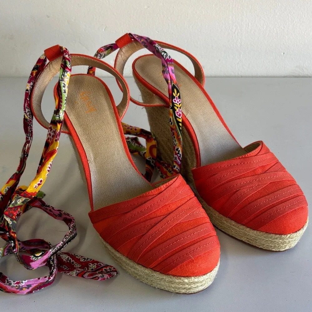 Levity Sierra Wedge Stylish burnt Orange Wedge Sandals